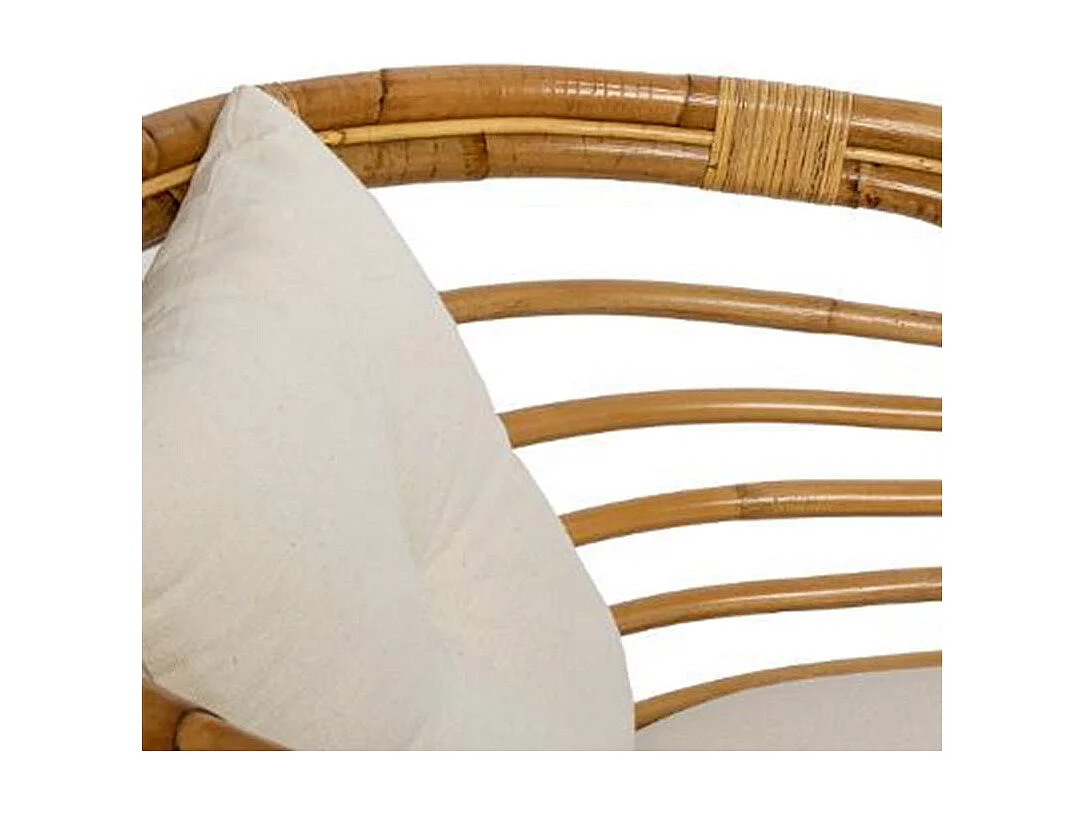 Fauteuil Design en Rotin "Farah" 79cm Naturel