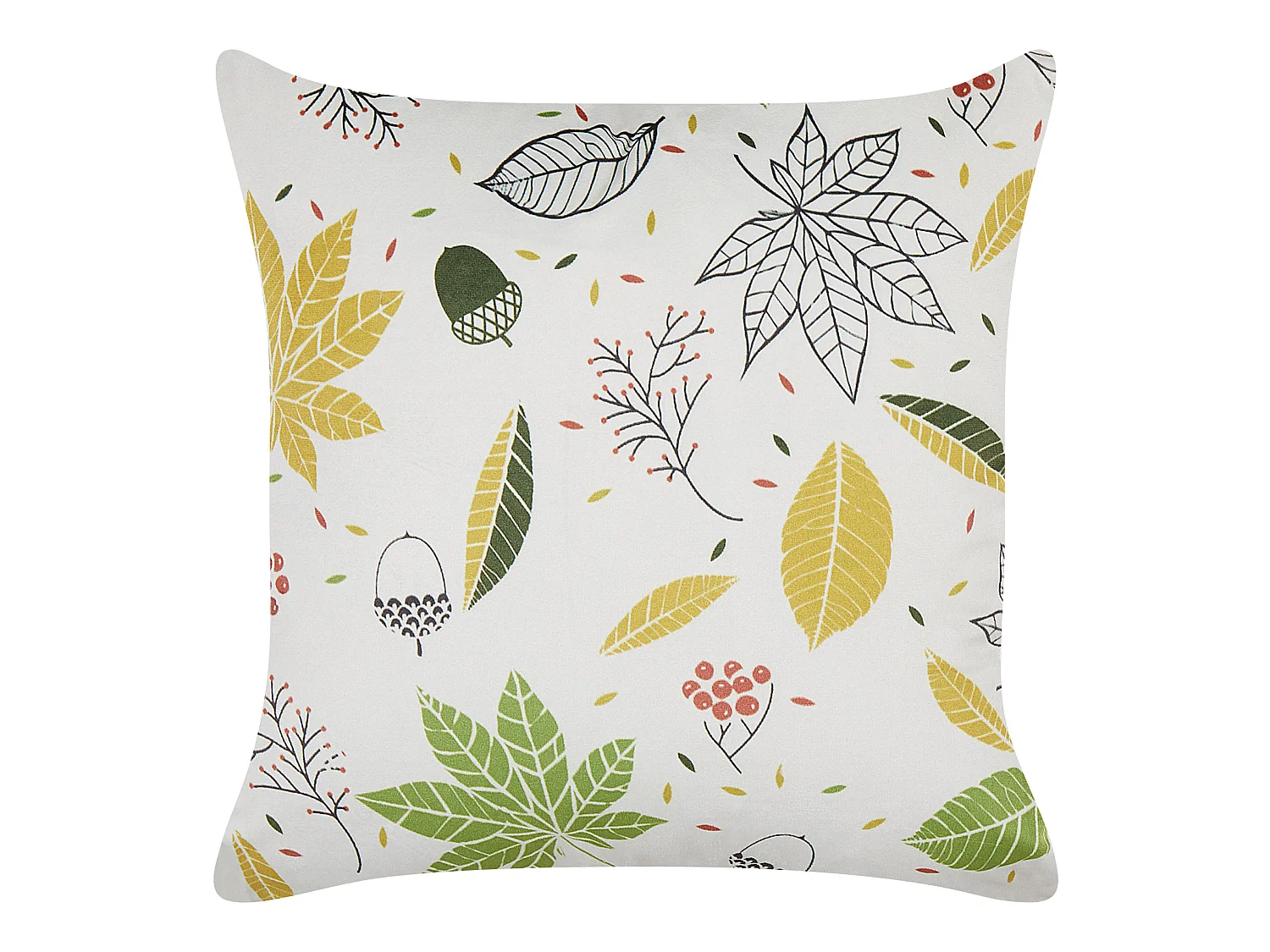 Poduszka dekoracyjna MULLEIN Welur 45 x 45 cm Kolorowy Wzór roślinny