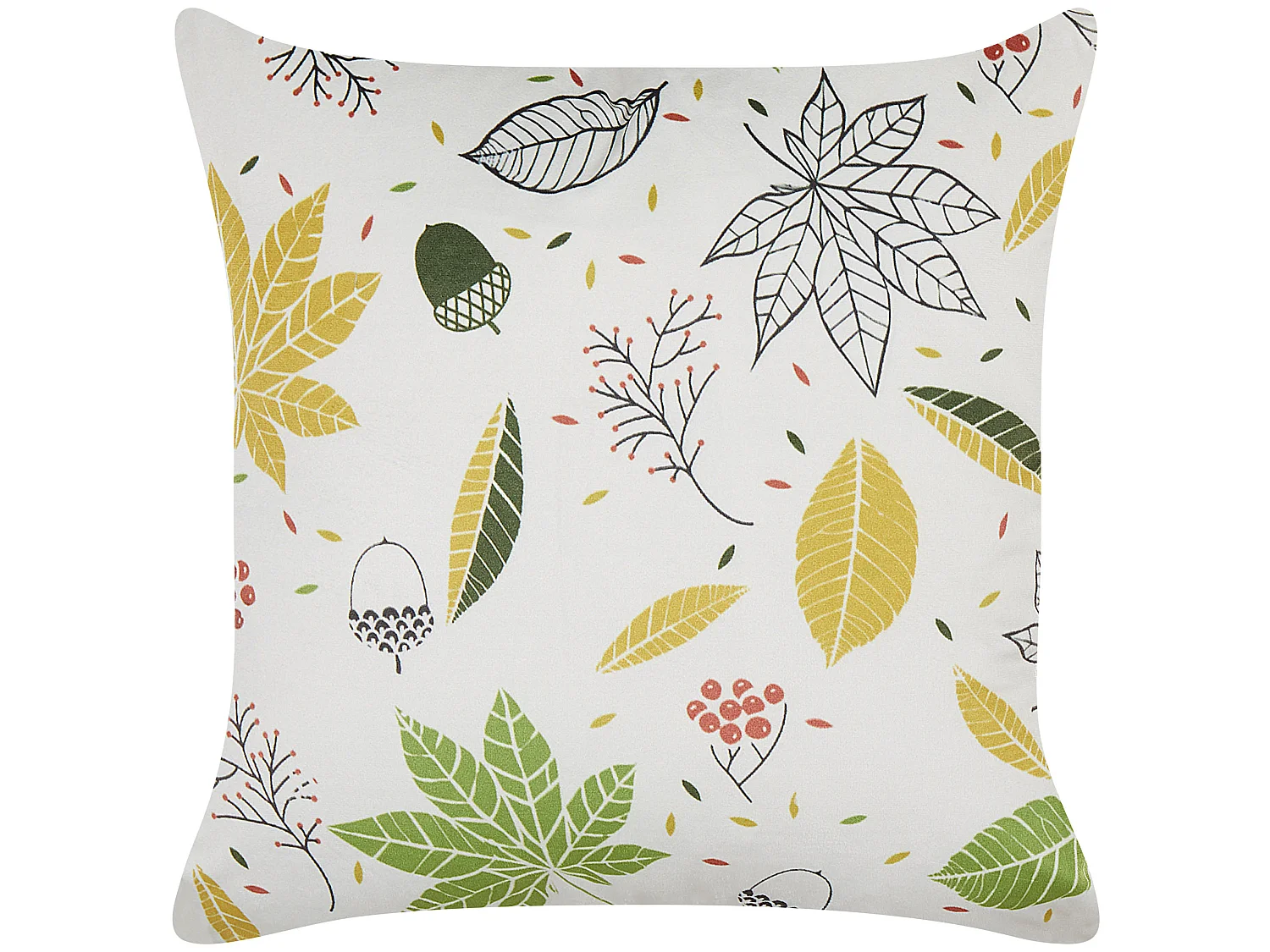 Sierkussen MULLEIN Fluweel 45 x 45 cm Multicolor Bladpatroon