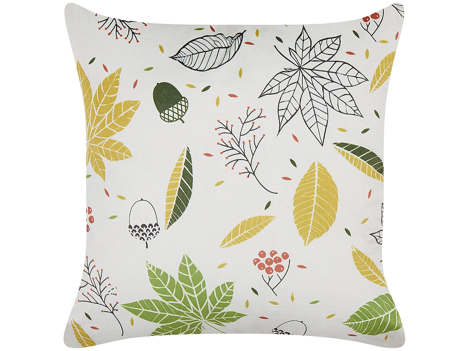 Sierkussen MULLEIN Fluweel 45 x 45 cm Multicolor Bladpatroon