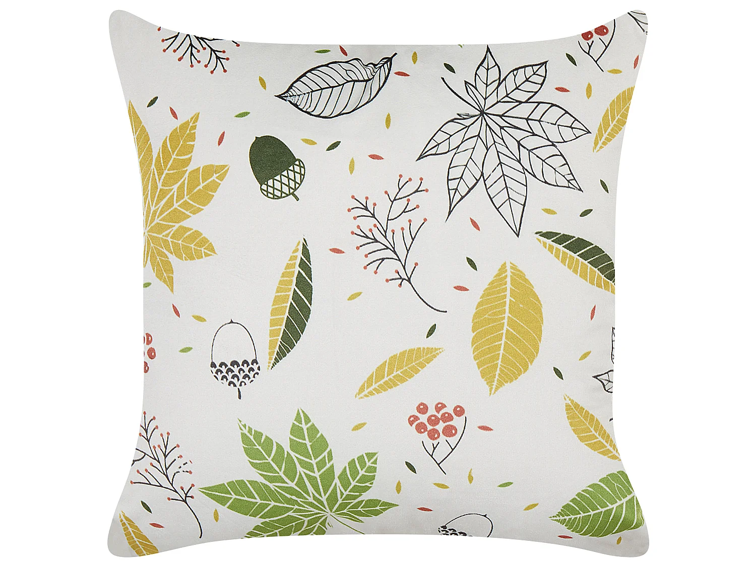 Cojín decorativo MULLEIN Terciopelo 45 x 45 cm Multicolor Patrón de plantas