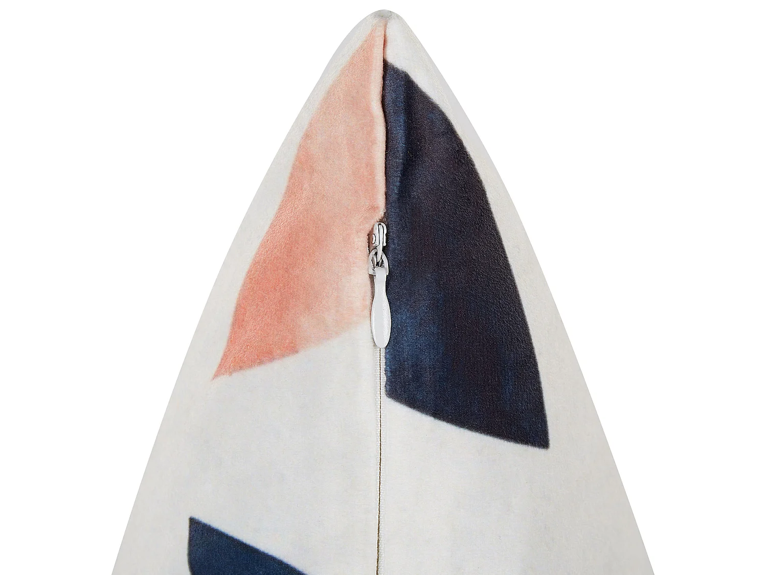 Dekokissen mit Füllung Samtstoff weiß Blättermuster 45x45 cm Boho Modern Quinoa