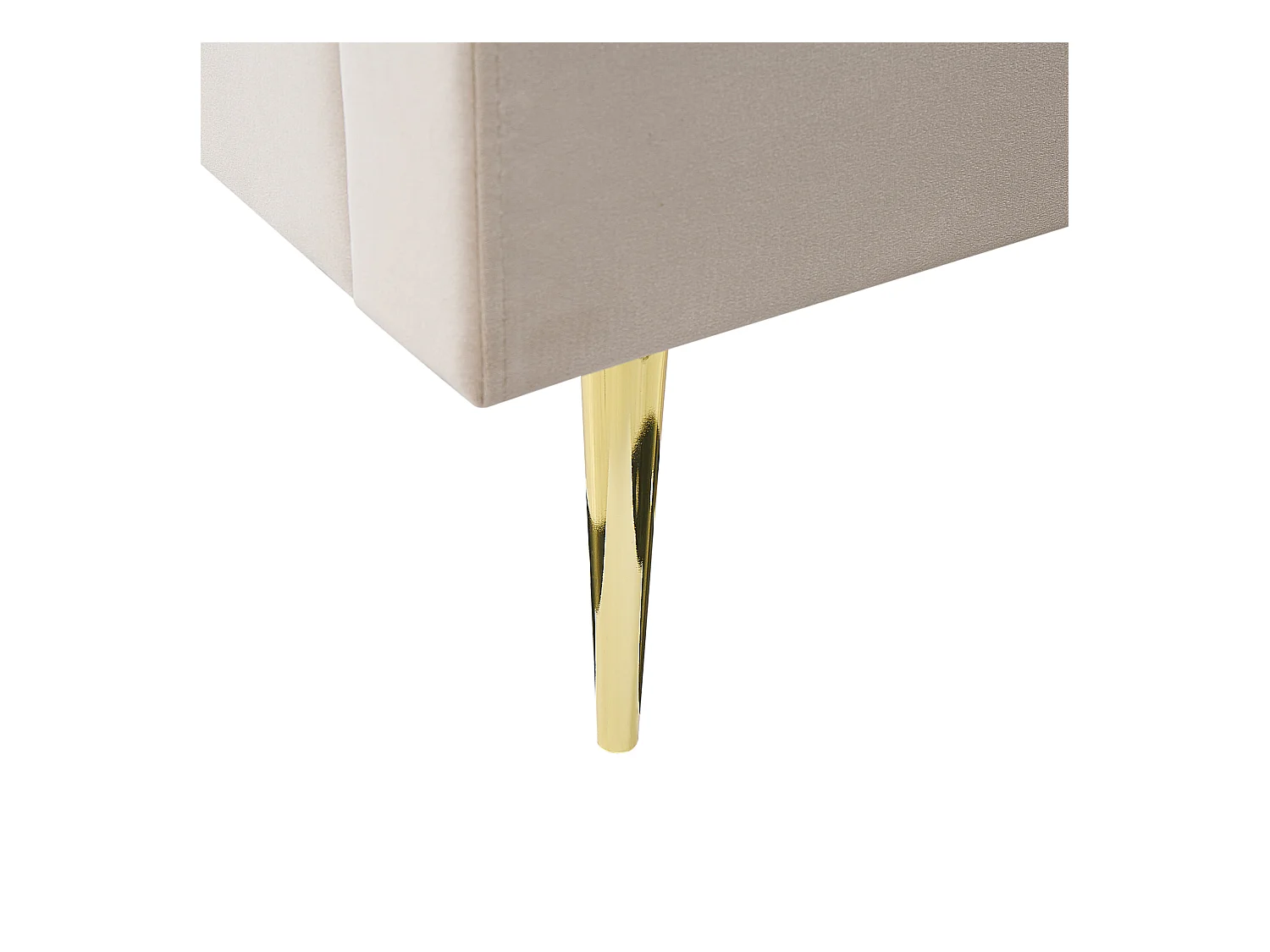 Bed Fluweel MARVILLE 140 x 200 cm Zandbeige