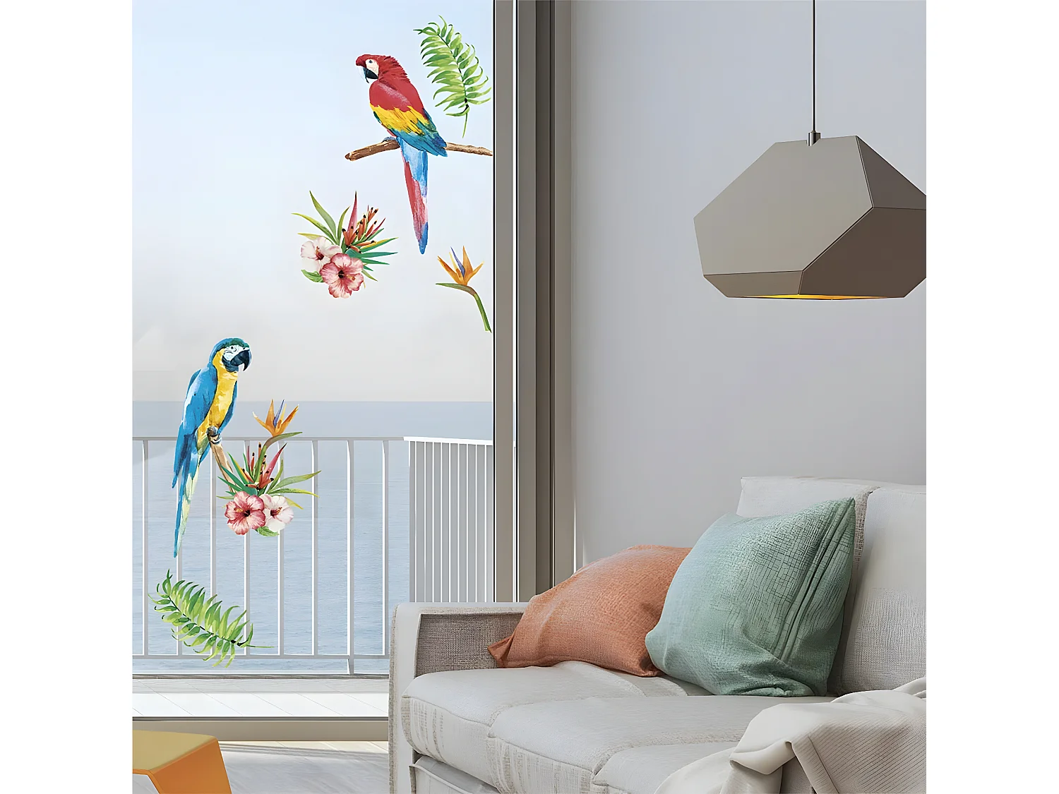 Adhésifs de vitres perroquets