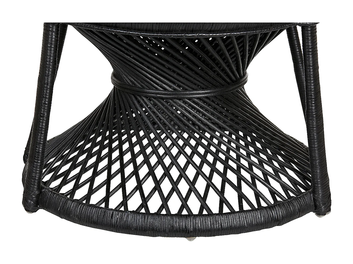 Cadeira pavão EMMANUELLE Rattan Preto