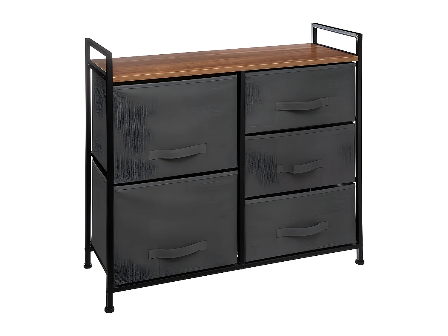 Meuble de Rangement "5 Tiroirs" 83cm Gris Foncé