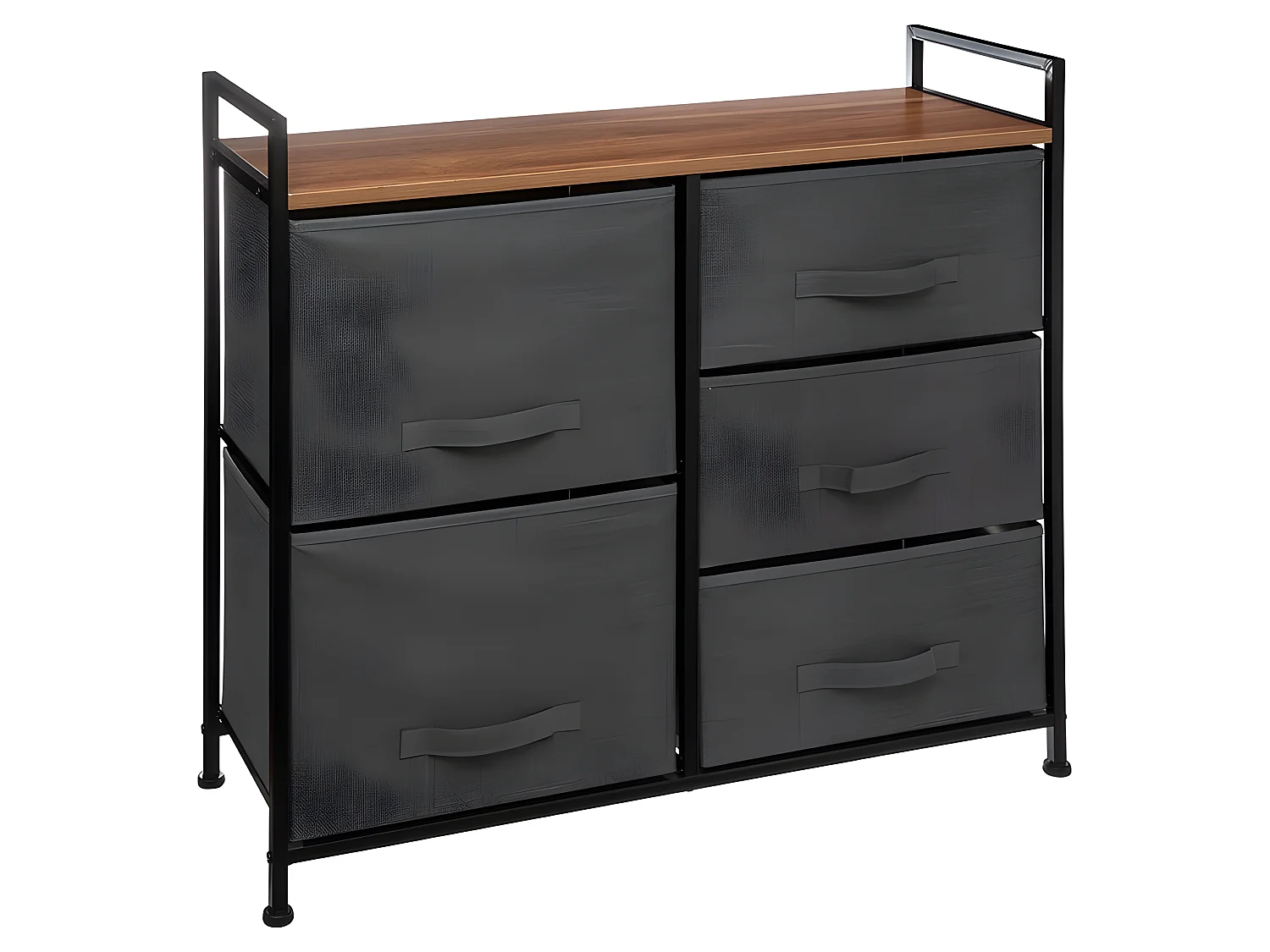 Meuble de Rangement "5 Tiroirs" 83cm Gris Foncé