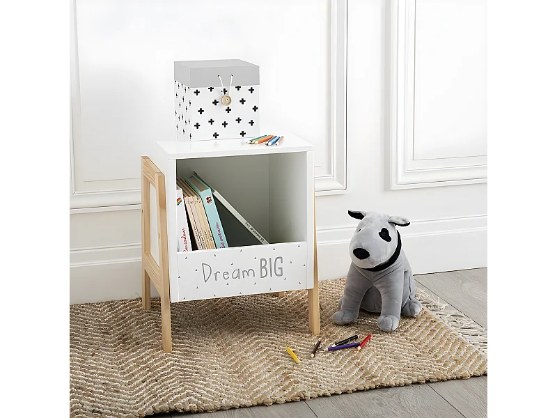 Mesita de noche MDF blanco 40x33øcm