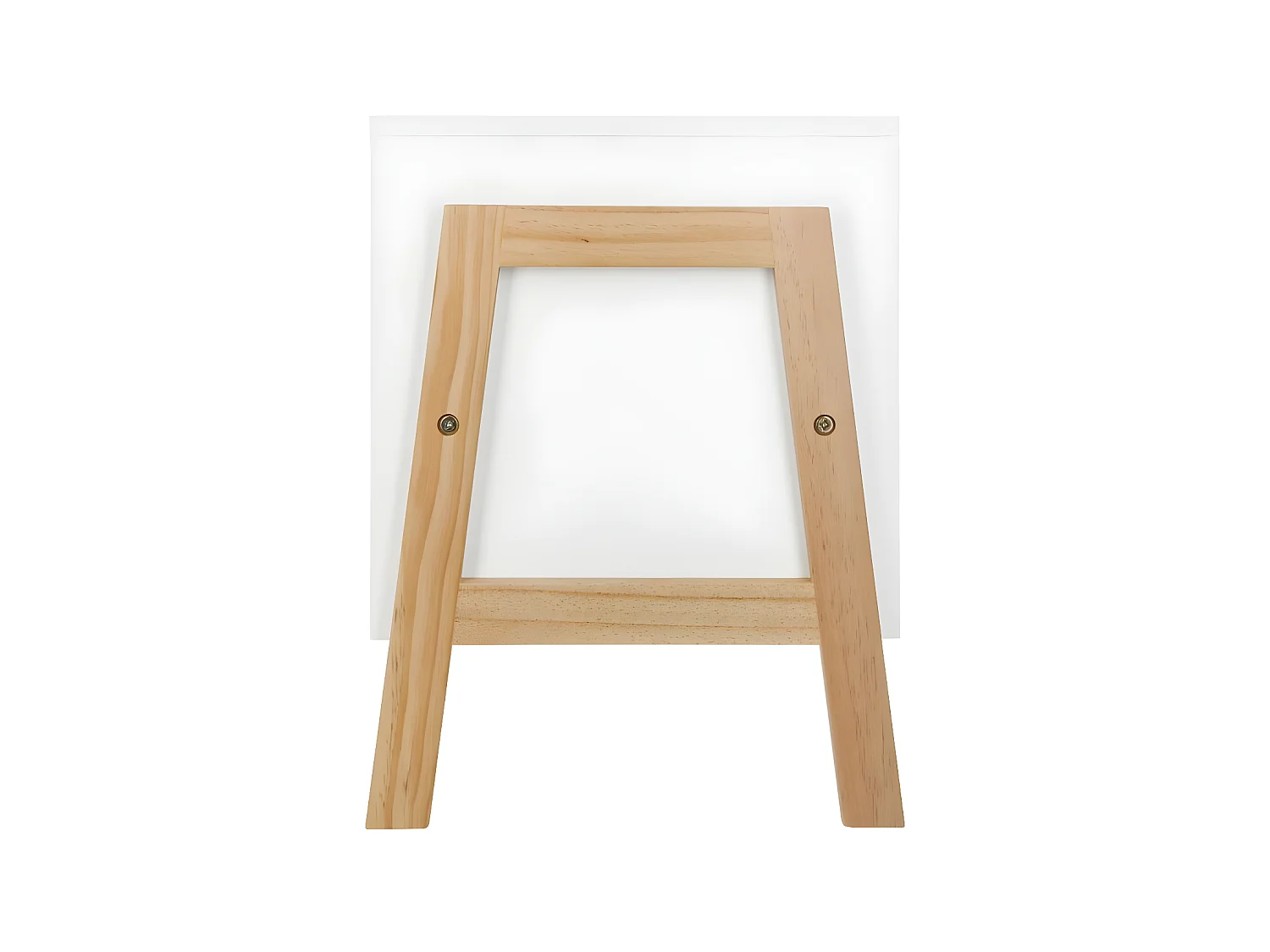 Mesa de cabeceira em MDF branco 40x33øcm