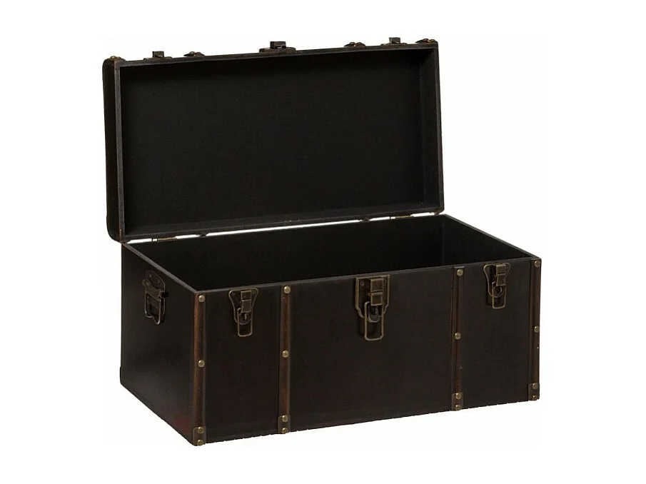 Lot de 3 Malles de Rangement "British" 80cm Marron