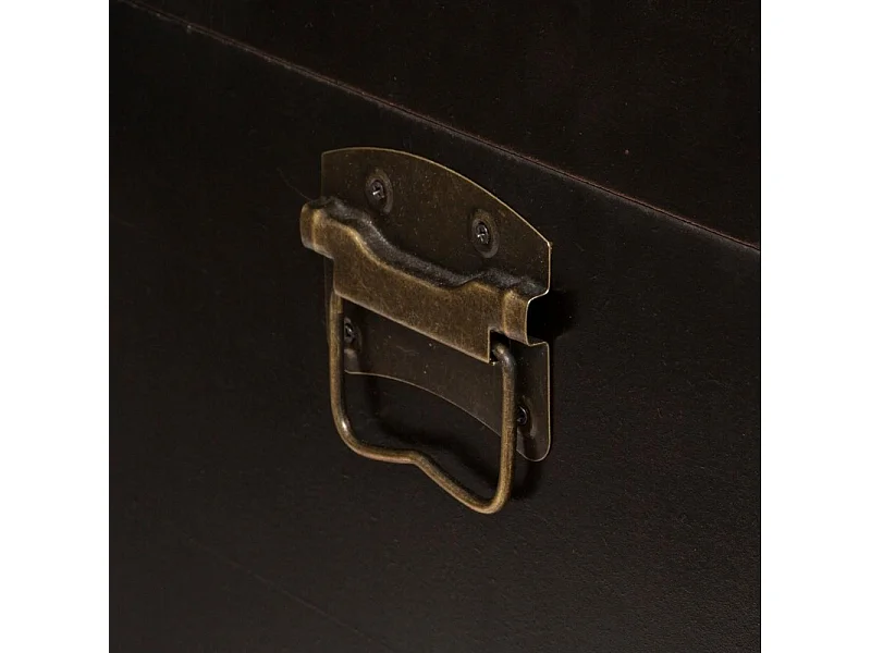 Lot de 3 Malles de Rangement "British" 80cm Marron