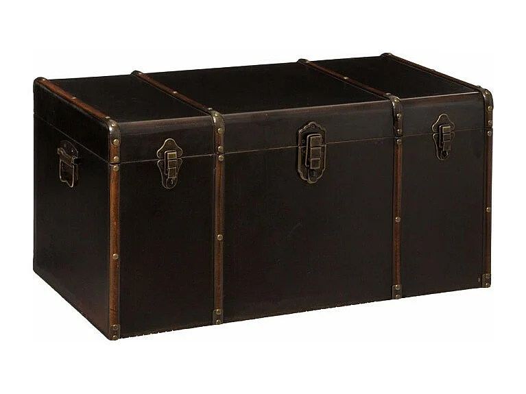 Lot de 3 Malles de Rangement "British" 80cm Marron