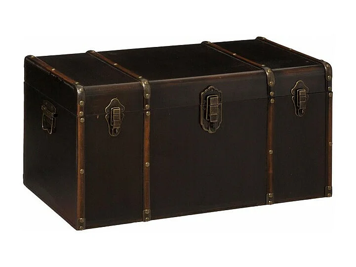 Lot de 3 Malles de Rangement "British" 80cm Marron