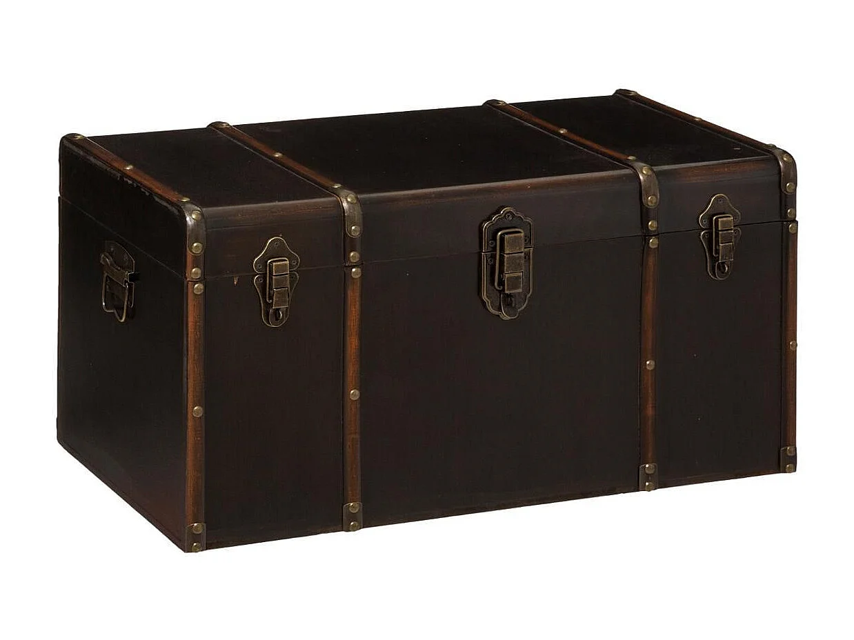 Lot de 3 Malles de Rangement "British" 80cm Marron