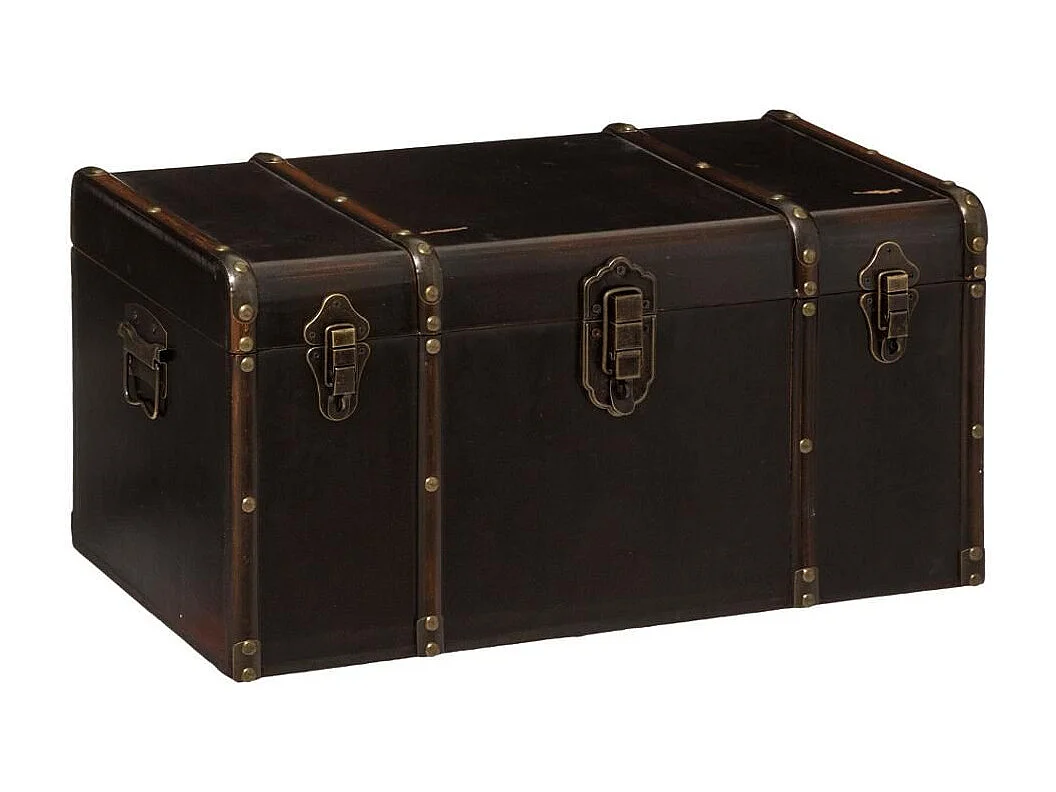 Lot de 3 Malles de Rangement "British" 80cm Marron