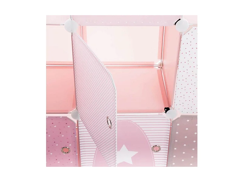 Casier de Rangement "Château" 111cm Rose