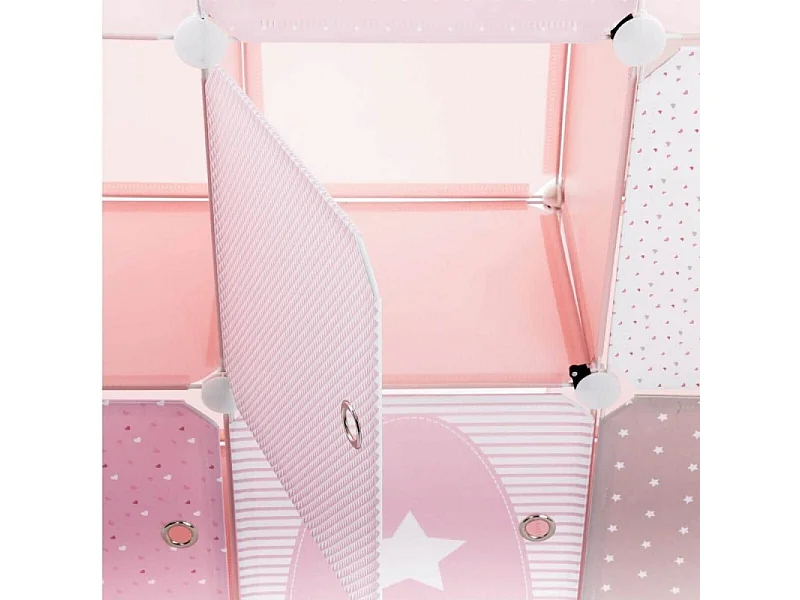 Casier de Rangement "Château" 111cm Rose