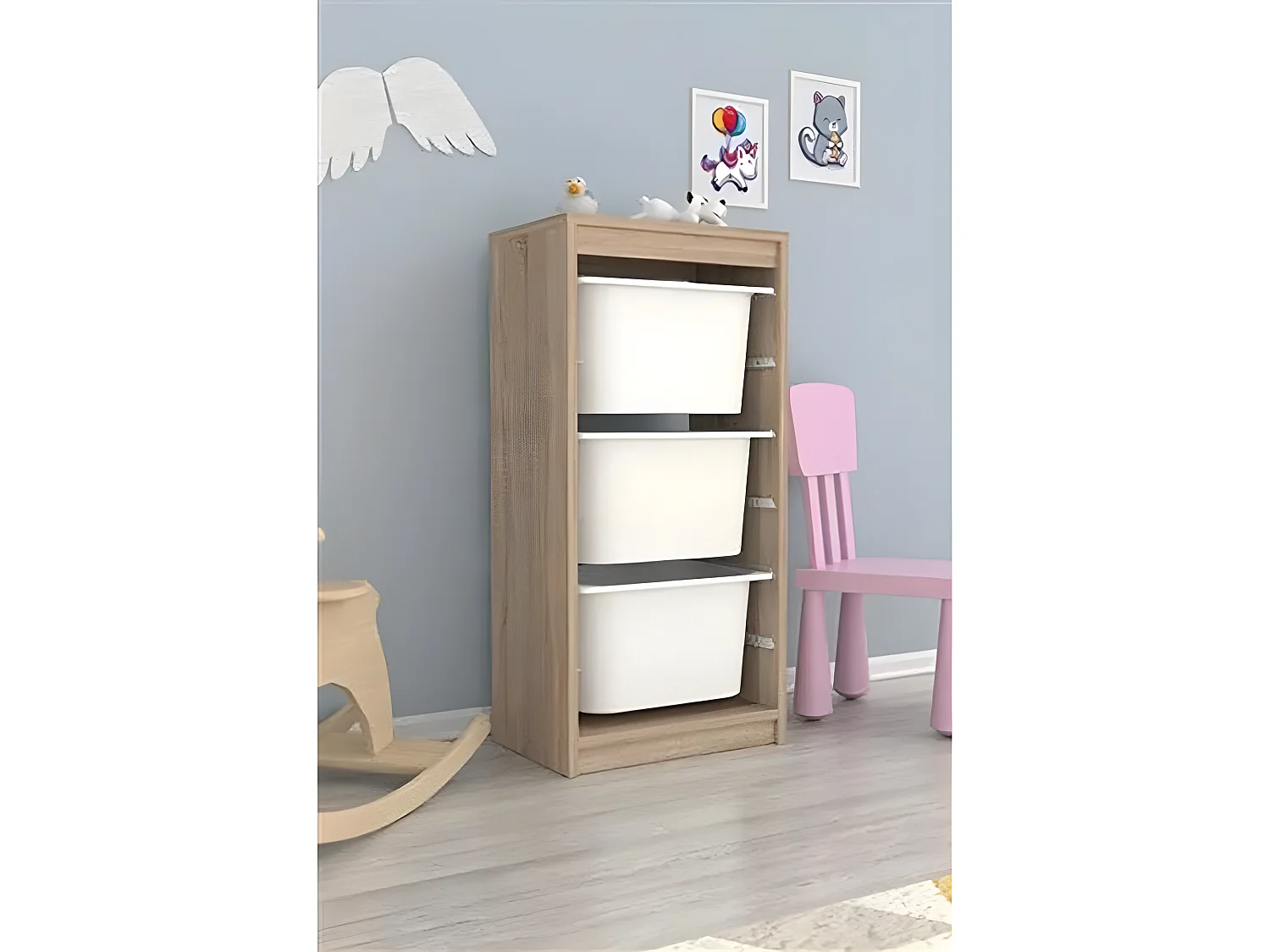 Commode enfant Cosmo 3 tiroirs - Naturel clair
