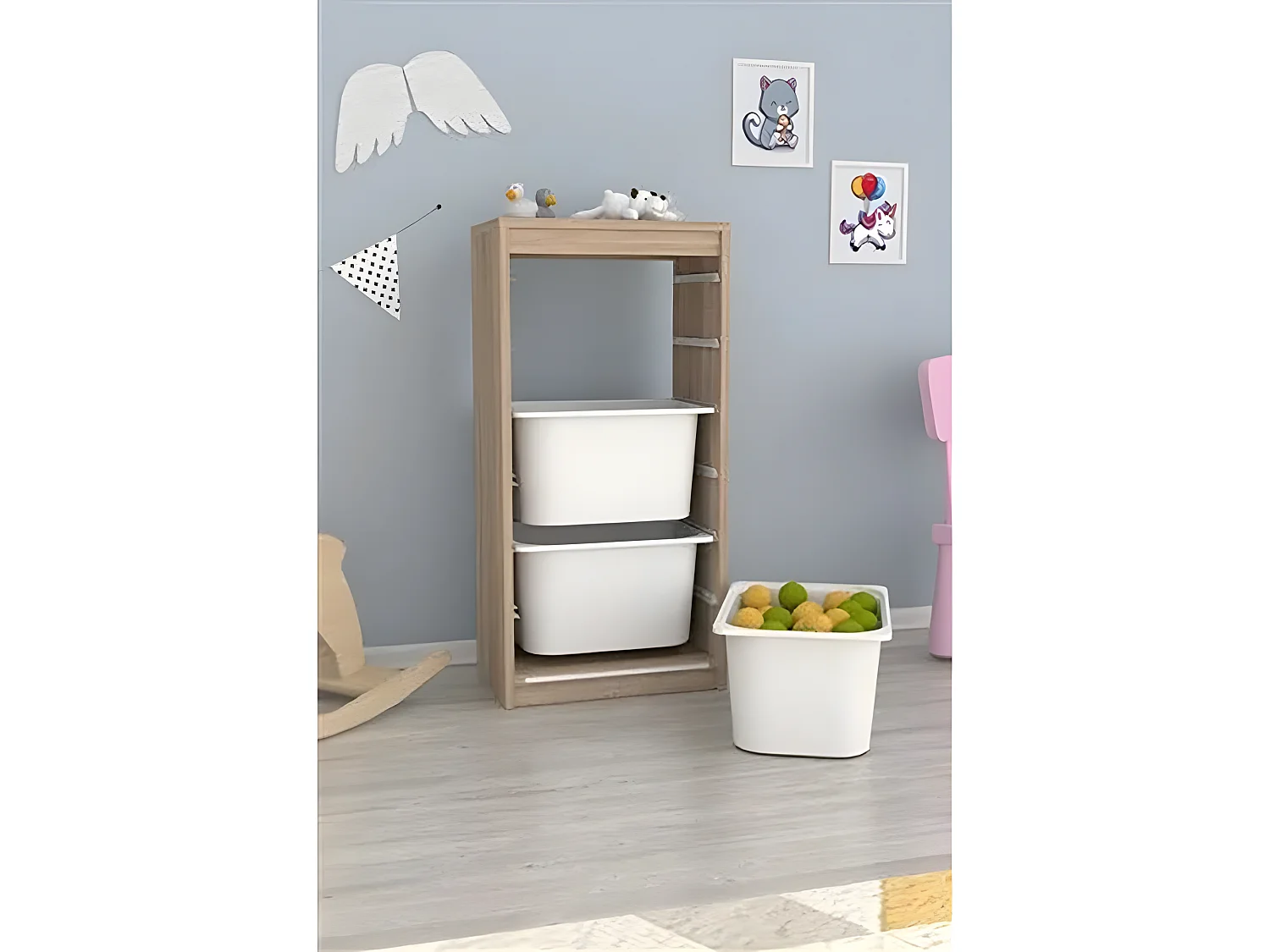 Commode enfant Cosmo 3 tiroirs - Naturel clair