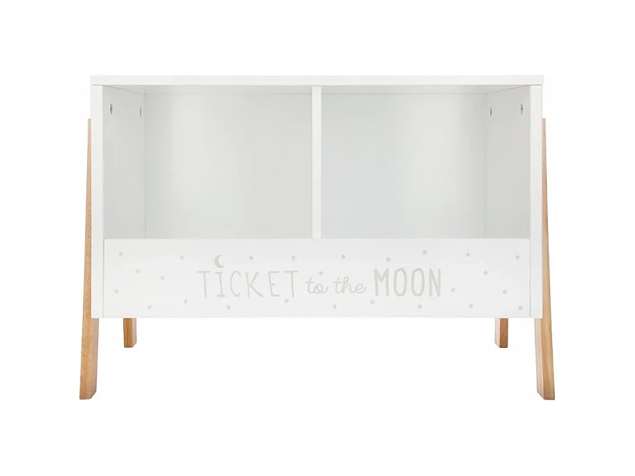 Meuble de Rangement 2 Casiers "Moon" 60cm Blanc
