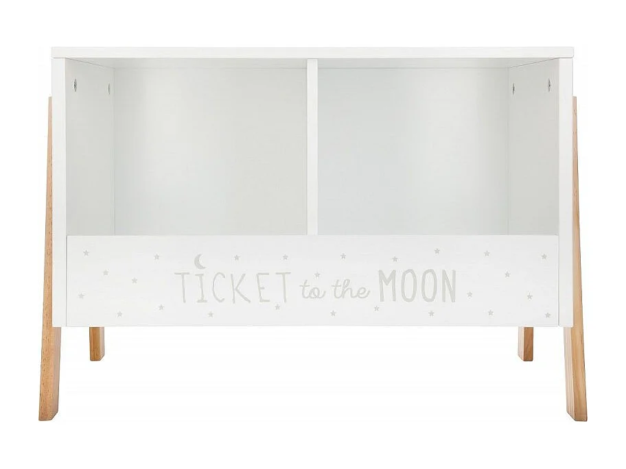 Meuble de Rangement 2 Casiers "Moon" 60cm Blanc