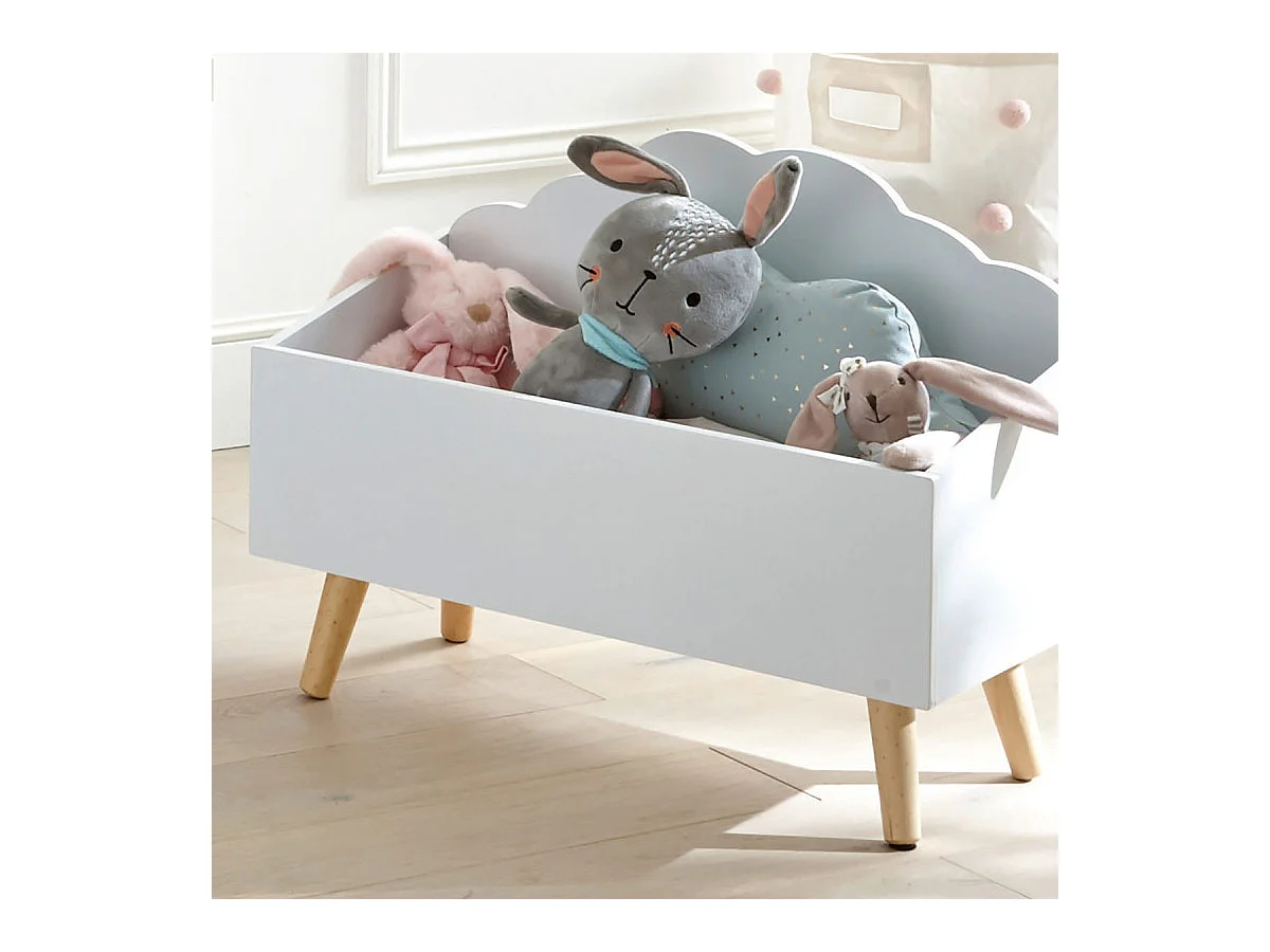 Coffre de Rangement "Nuage" 58cm Blanc