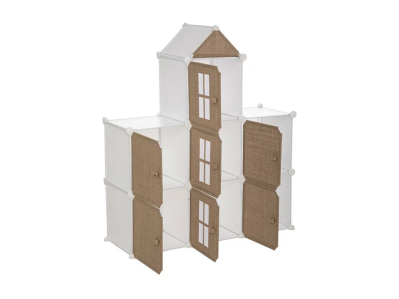 Rangement Enfant en Jute "Château" 109cm Beige