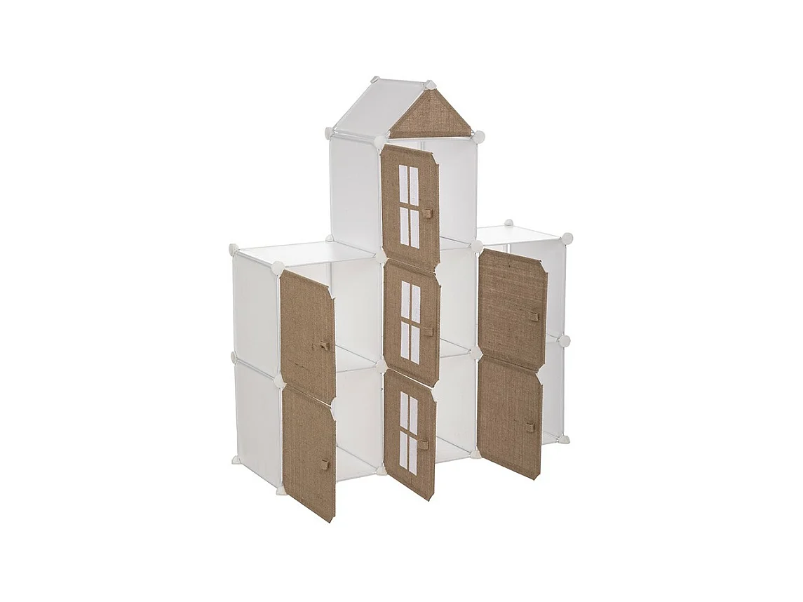 Rangement Enfant en Jute "Château" 109cm Beige