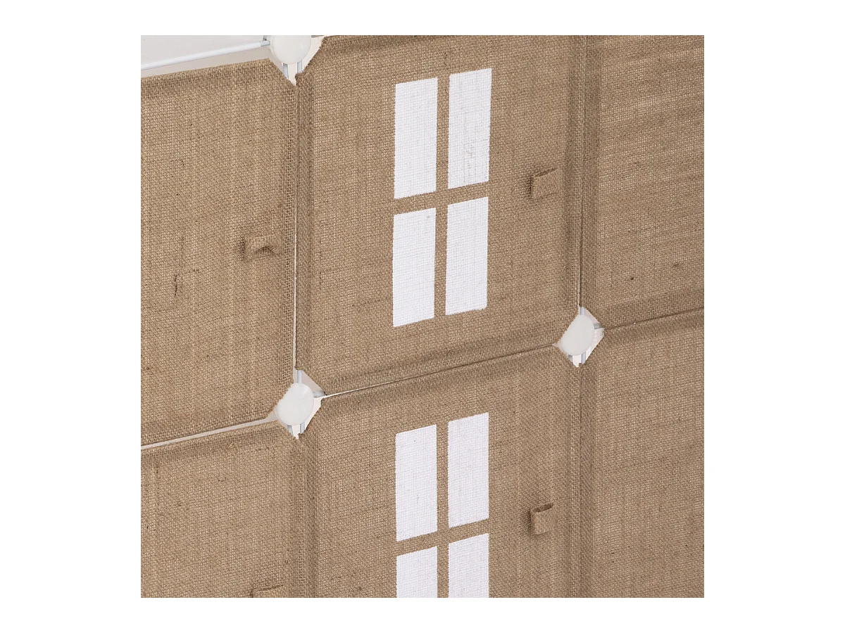 Rangement Enfant en Jute "Château" 109cm Beige