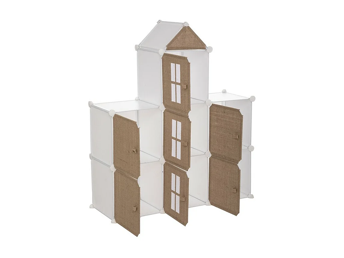 Rangement Enfant en Jute "Château" 109cm Beige