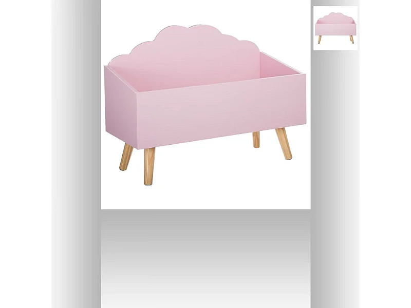 Coffre de Rangement "Nuage" 58cm Rose