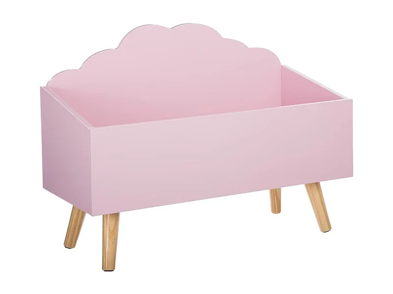 Coffre de Rangement "Nuage" 58cm Rose