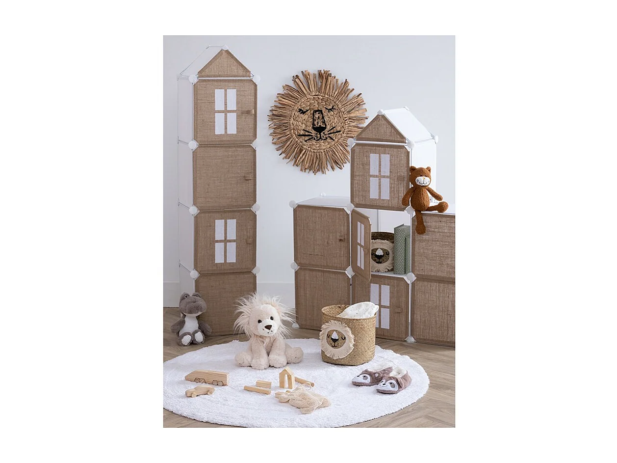 Rangement Enfant "Colonne Jute" 140cm Beige