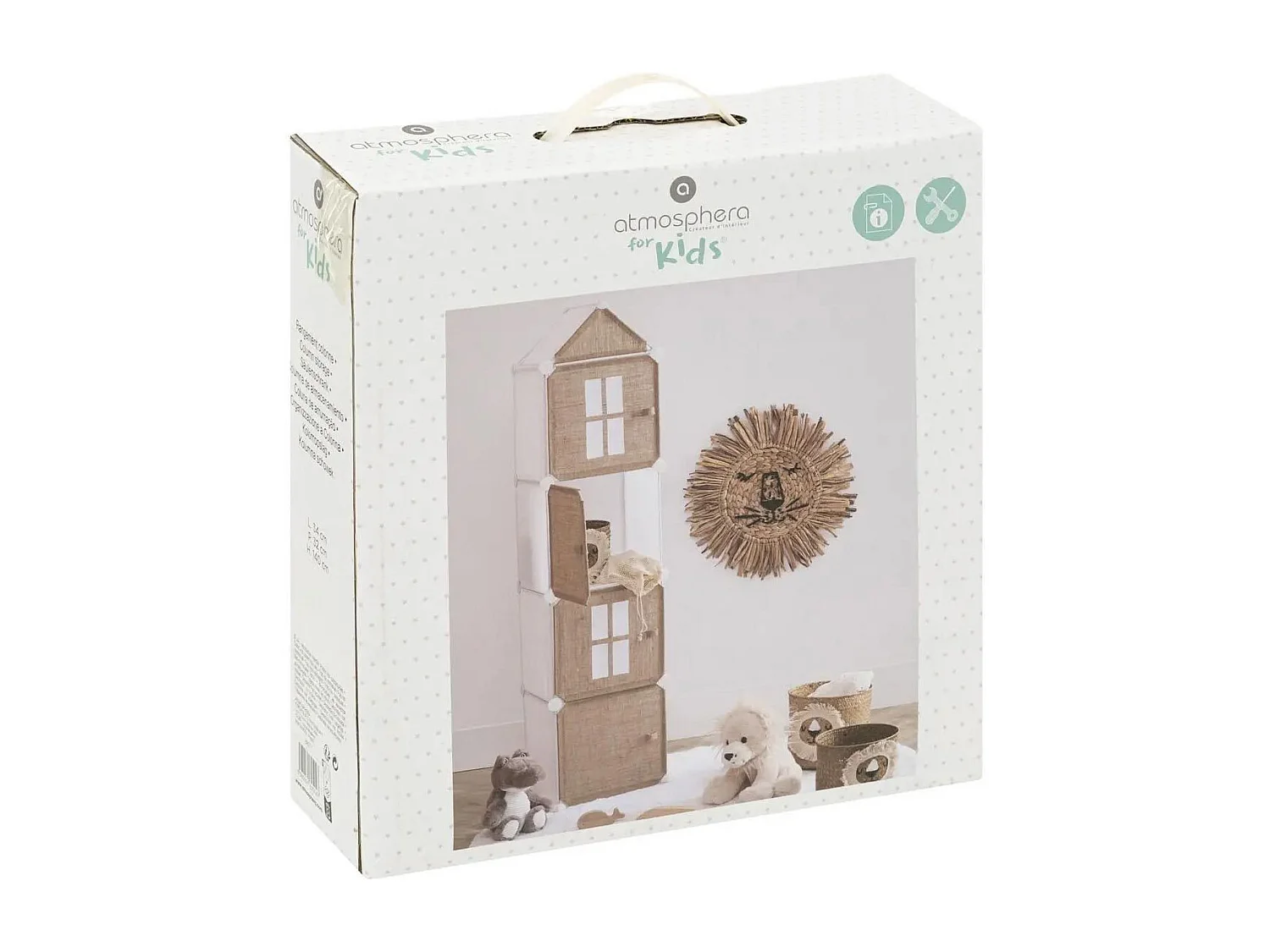 Rangement Enfant "Colonne Jute" 140cm Beige