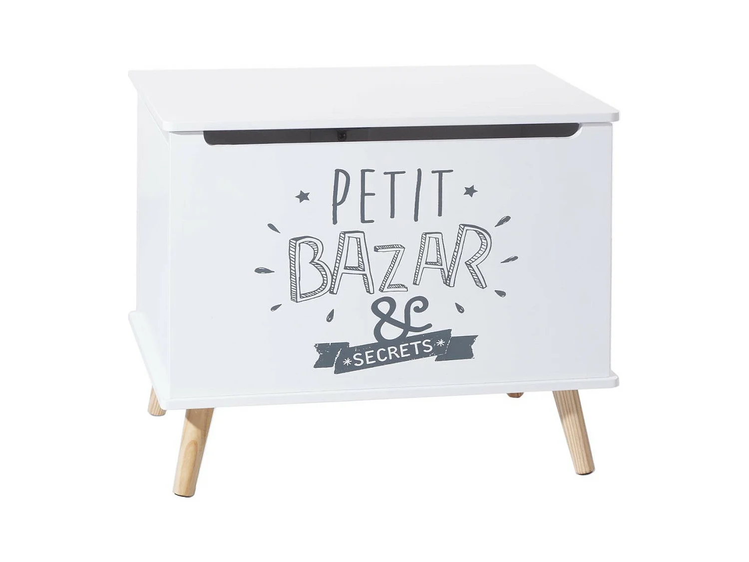 Coffre Rangement Enfant "Petit Bazar" Blanc