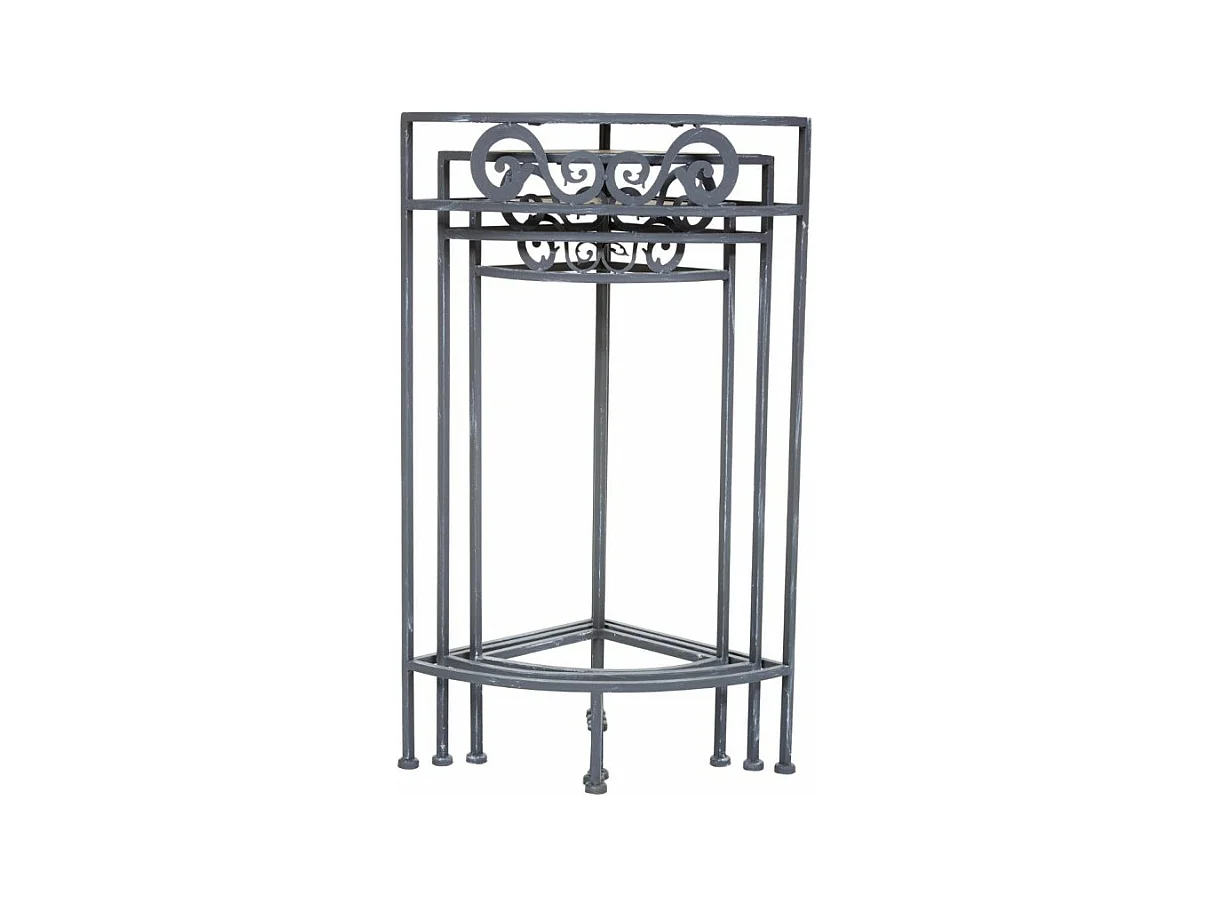 Lot de 3 Etagères d'Angle "Botal" Naturel