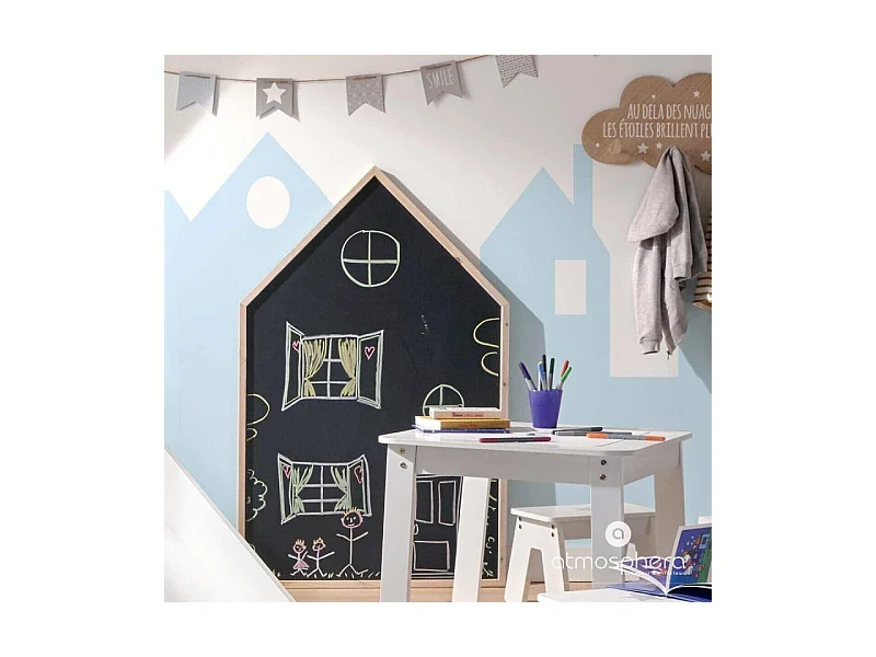 Lavagna casetta truciolato nera 116,2x75,3x3cm