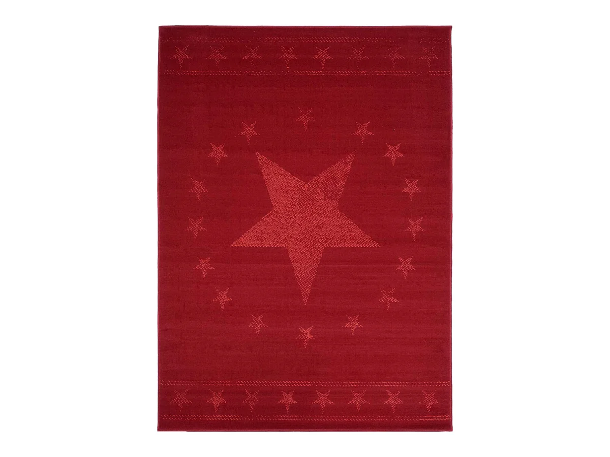 Tapis enfant 235x320 rectangle tissé rouge LYN1 1ST START