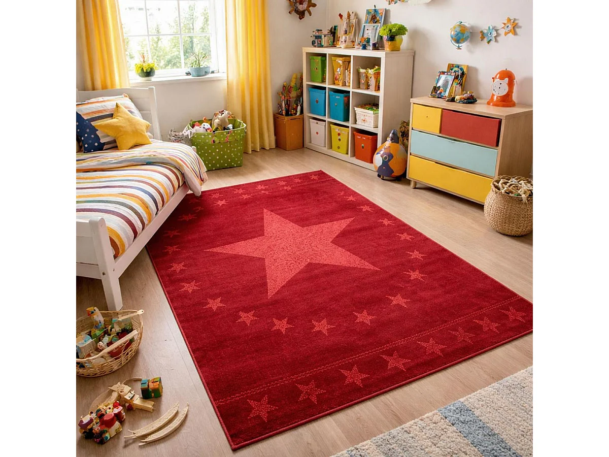 Tappeto per bambini 235x320 rettangolo tessuto rosso AF1 1ST START