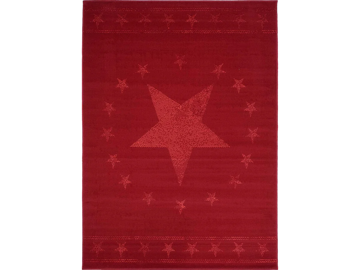 Tapis enfant 235x320 rectangle tissé rouge LYN1 1ST START