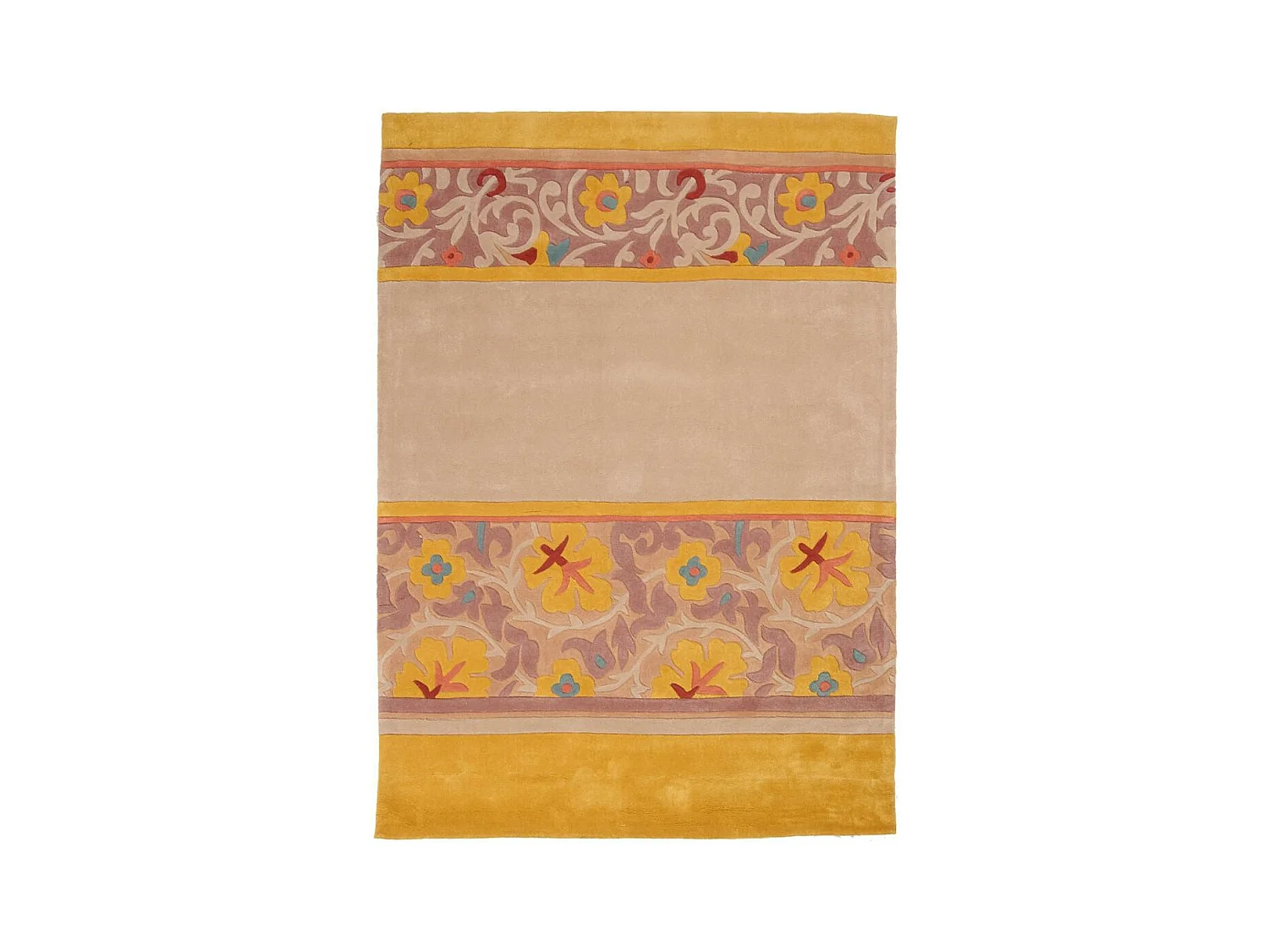 tapis salon 170x240 fait main en acrylique violet et rose rectangle motif floral