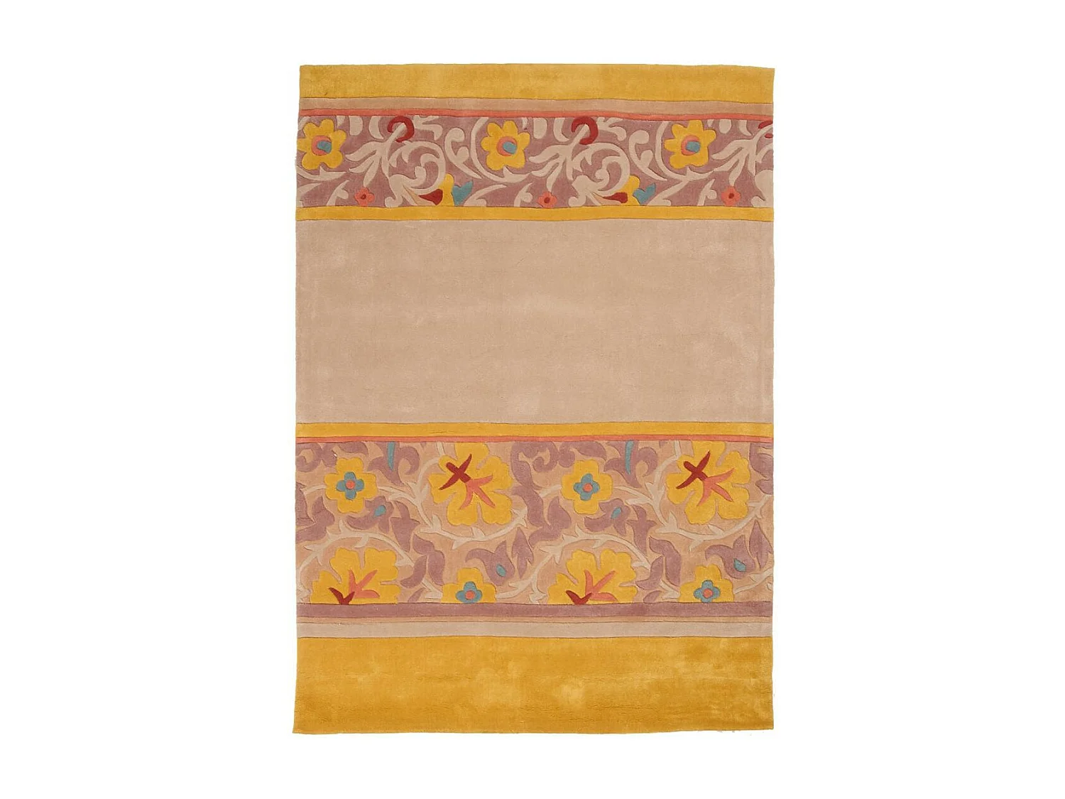 tapis salon 170x240 fait main en acrylique violet et rose rectangle motif floral