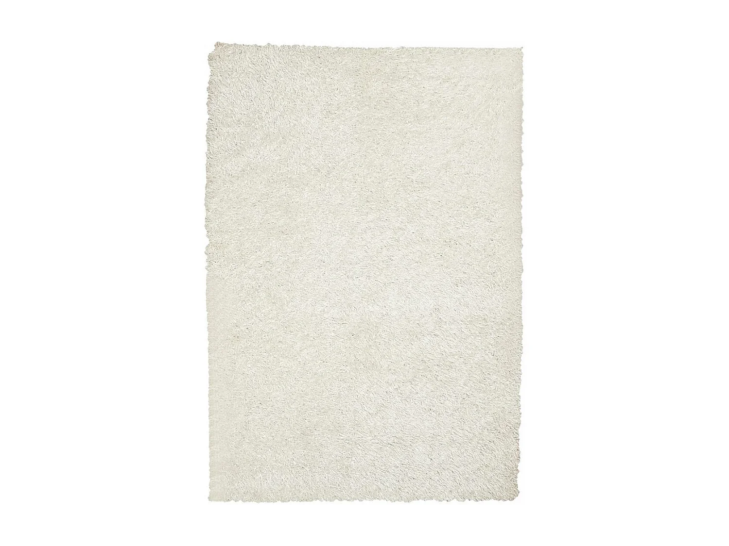 Tapis shaggy 160x240 rectangle fait main blanc motif uni LAMBANA