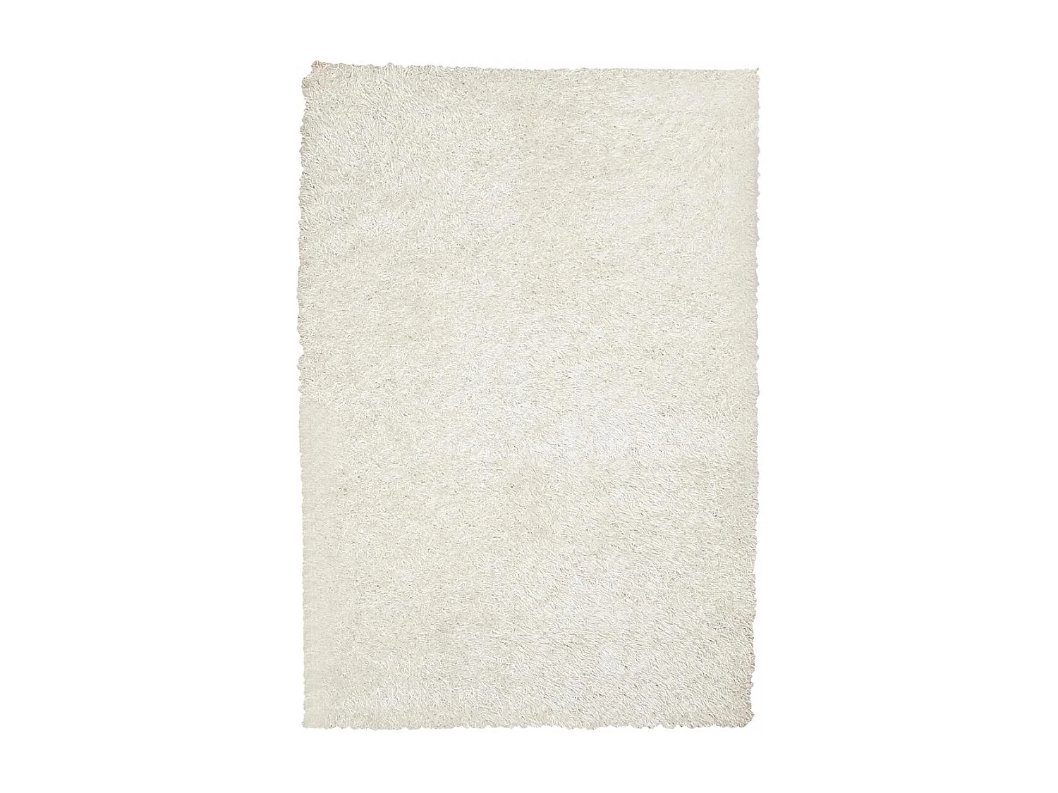 Tapis shaggy 160x240 rectangle fait main blanc motif uni LAMBANA