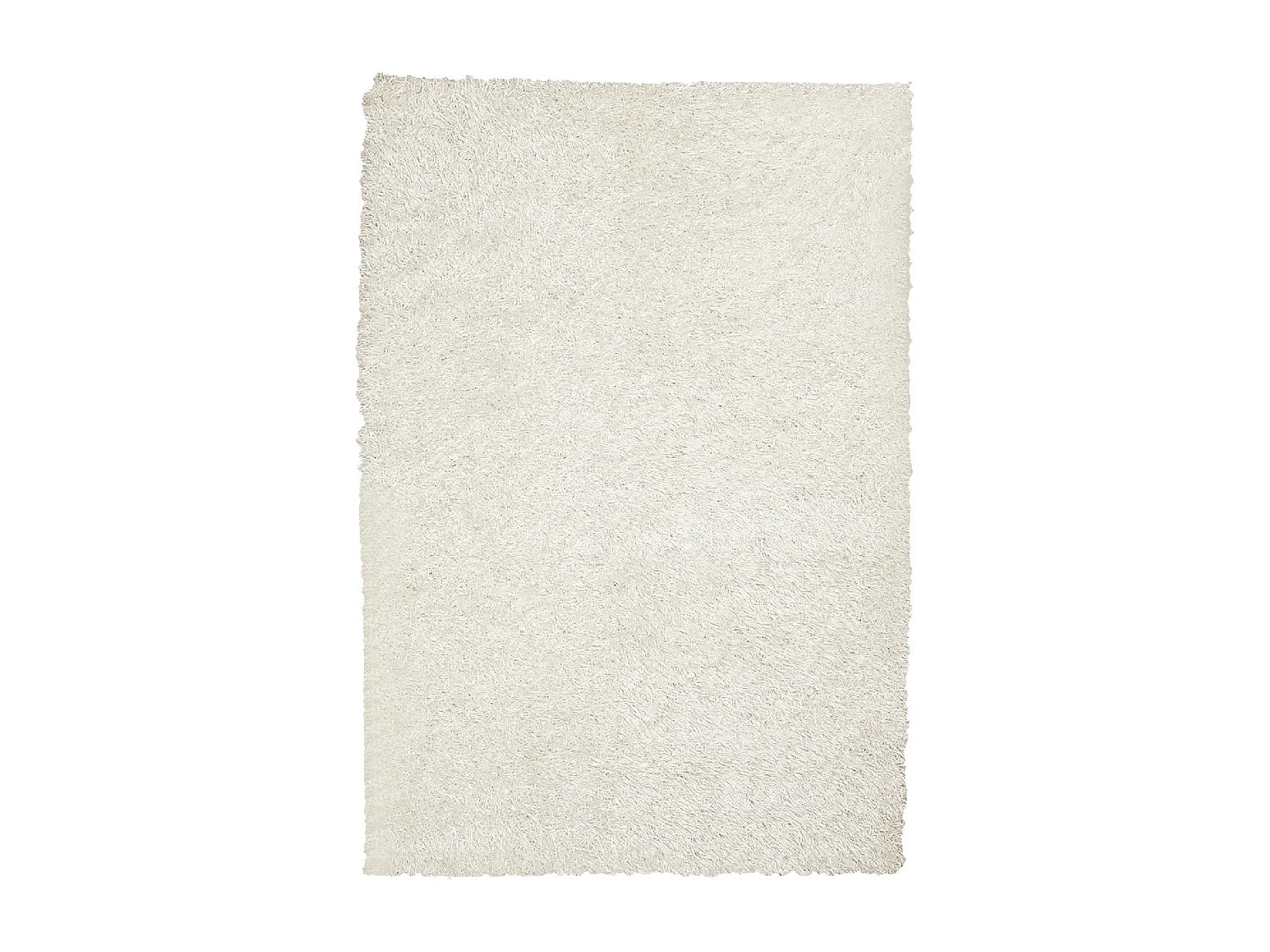 Tapis shaggy 160x240 rectangle fait main blanc motif uni LAMBANA