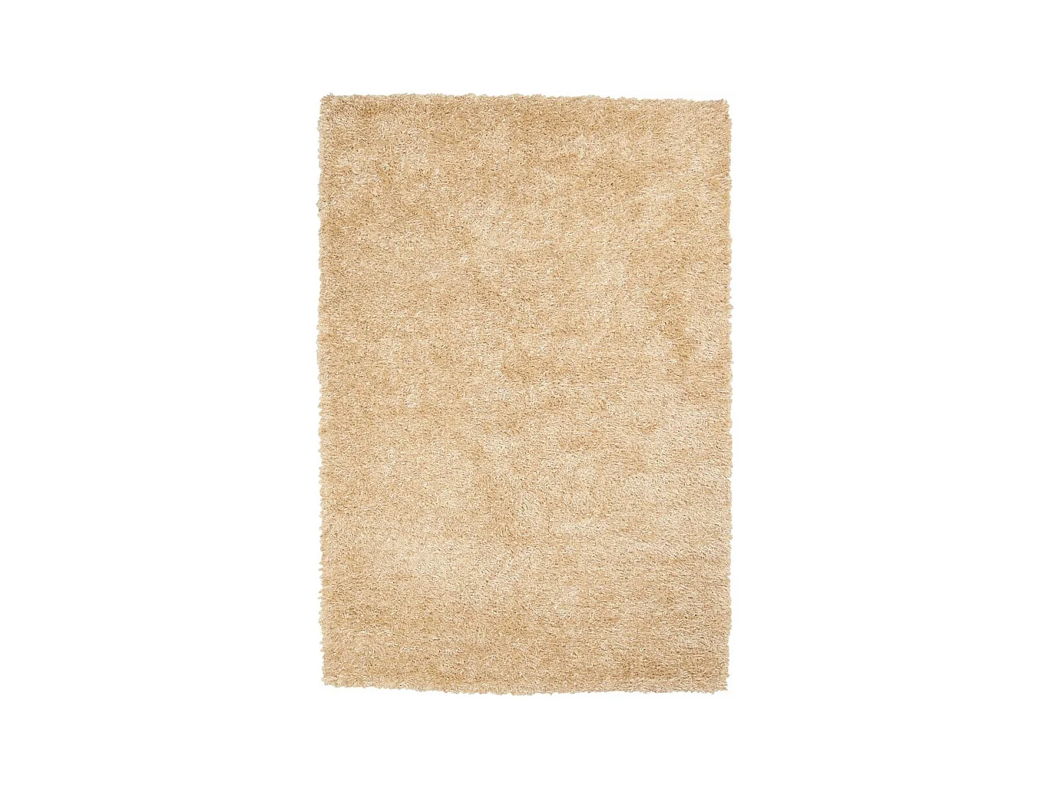Tapis shaggy 160x230 rectangle fait main beige motif uni GLAMOURA