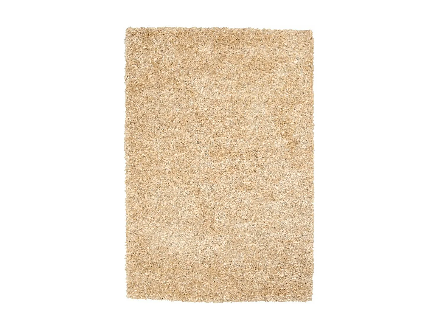Tapis shaggy 160x230 rectangle fait main beige motif uni GLAMOURA