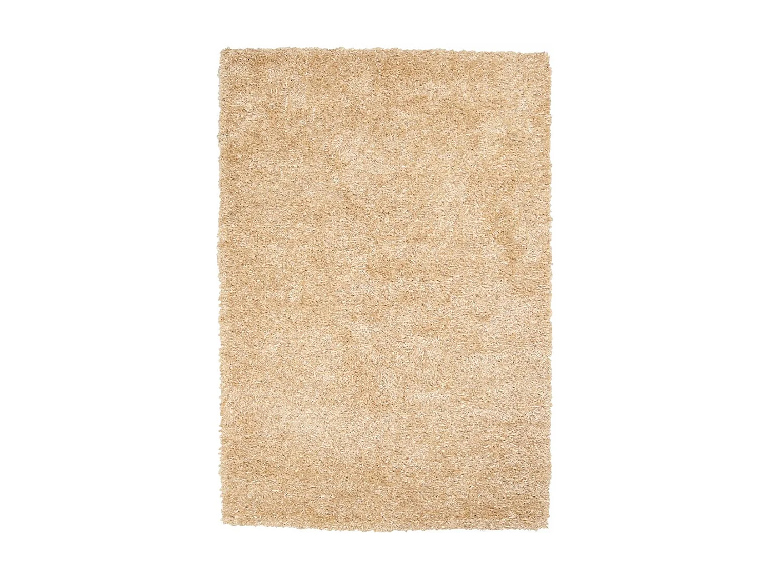 Tapis shaggy 160x230 rectangle fait main beige motif uni GLAMOURA