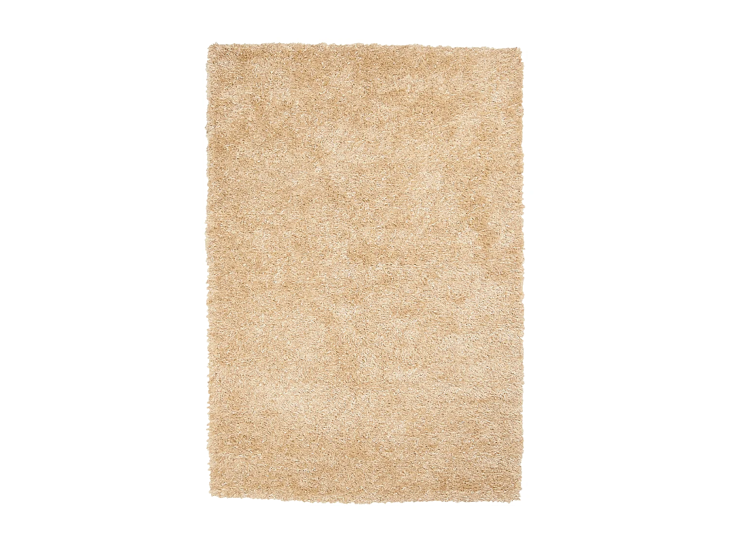 Tapis shaggy 160x230 rectangle fait main beige motif uni GLAMOURA