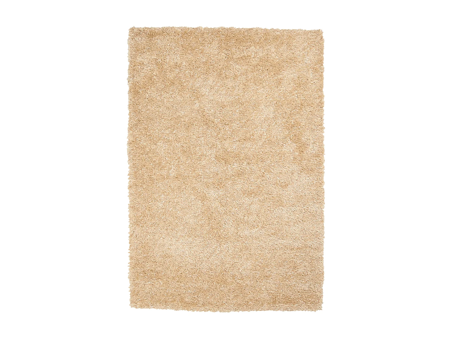 Tapis shaggy 160x230 rectangle fait main beige motif uni GLAMOURA
